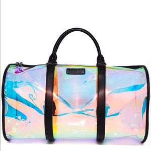 Holographic weekender bag